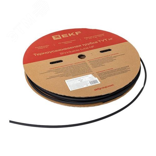 Трубка термоусаживаемая ТУТ нг 6/3 черная рулон PROxima