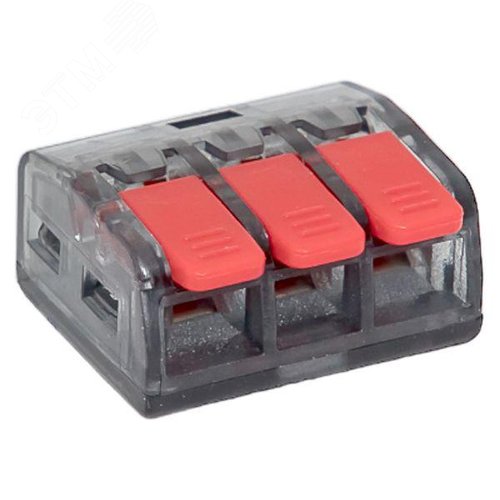 Клемма СМК 221-413 с рычагом 3 отверстия блистер (20шт.) EKF