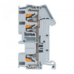 Клемма Push-in 2.5 мм2 3 вывода серая EKF