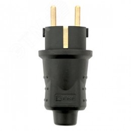 Вилка прямая каучуковая 230В 2P+PE 16A IP44 Марс