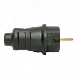 Вилка прямая каучуковая 230В 2P+PE 16A IP44 Марс