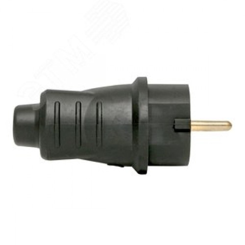 Вилка прямая каучуковая 230В 2P+PE 16A IP44 Марс