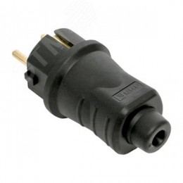 Вилка прямая каучуковая 230В 2P+PE 16A IP44 Марс