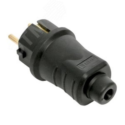 Вилка прямая каучуковая 230В 2P+PE 16A IP44 Марс