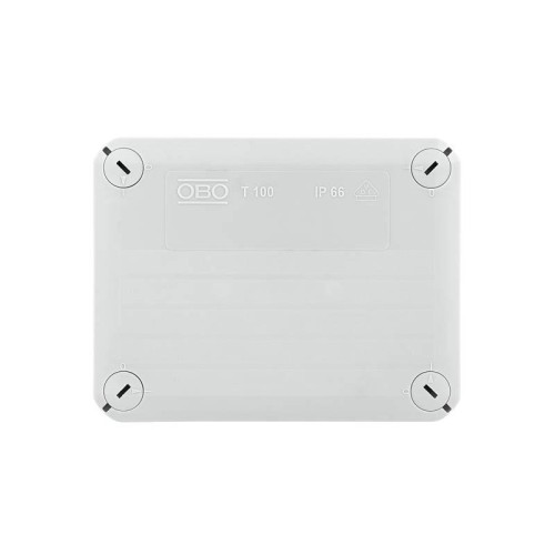 Коробка распределительная T100, 136х102х57 мм, IP66, вводы d25х10, серая (T 100)