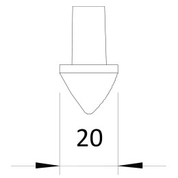 Наконечник стержня заземления D20 мм, ST (1819 20BP)