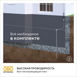 Комплект заземления безмуфтовый D20 мм, 6 м, FT (EK 219 20 ST FT)