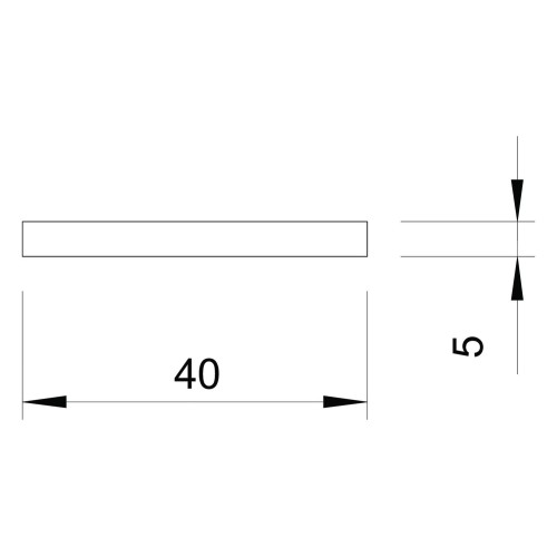 Проводник плоский (полоса) 40х5 мм, FT (5052 DIN 40X5)
