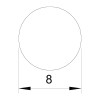 Проводник круглый (пруток) D8 мм, FT (RD 8-FT)