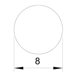 Проводник круглый (пруток) D8 мм, FT (RD 8-FT)