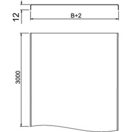 Крышка B=200 мм, L=3000 мм, FS (DRLU 200 FS RU)
