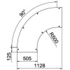 Крышка угловой секции 90°, B=500 мм, FT (BD 90 500 R5 FT)