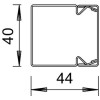 Кабель-канал металлический LKM 40х40х2000, S=0,7 мм, FS (LKM40040FS)