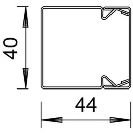 Кабель-канал металлический LKM 40х40х2000, S=0,7 мм, FS (LKM40040FS)