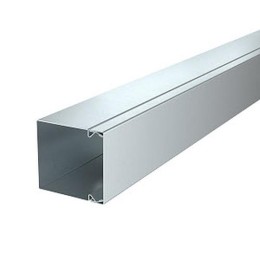 Металлический кабель-канал LKM 60x60x2000 мм, толщина 0,7 мм сталь оцинкованная (короб с крышкой) (LKM60060FS)