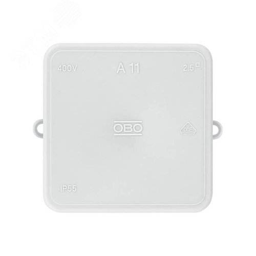 Коробка распределительная A11, 75х75х35 мм, IP55, вводы d16х12, серая (A 11)