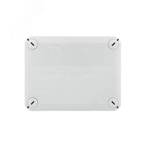 Коробка распределительная T100, 136х102х57 мм, IP66, вводы d25х10, серая (T 100)