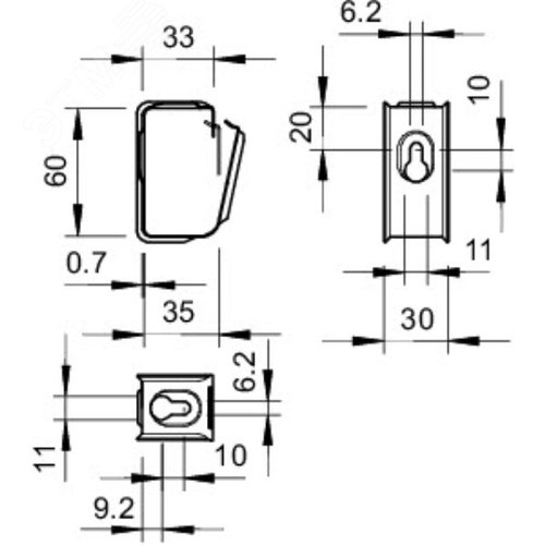 Групповое крепление Grip металлическое 15x NYM3x1.5