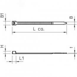 Кабельная стяжка чёрная УФ стойкая 4,8x300mm
