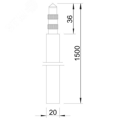 Стержень заземления 1,5 м горячий цинк