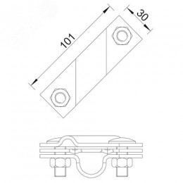 Соединитель стержня заземления и проволоки горячий цинк