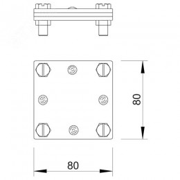 Соединитель полосы крестовой горячий цинк