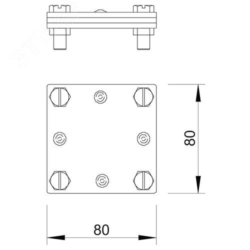 Соединитель полосы крестовой горячий цинк