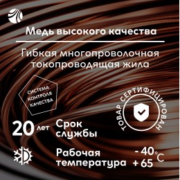 Провод силовой ПУГВВ 2х2.5 ТРТС