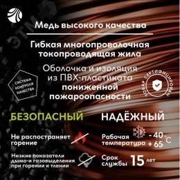 Провод силовой ПуГВ нг(А)  LS 1,5 белый ТРТС