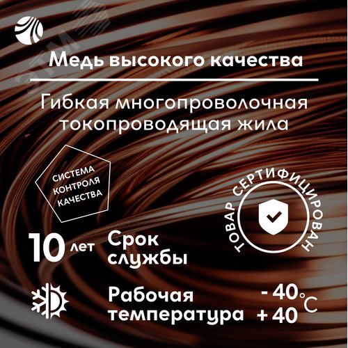 Шнур ШВВП 2х0,75 белый-10 м Семейный Бренд
