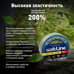 Изолента Safeline 15/10 серо-стальной