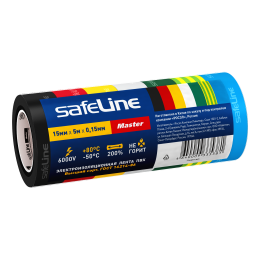 Изолента ПВХ разноцветная 15мм 5м (7цветов)       Safeline