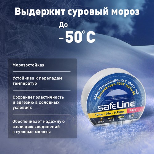 Изолента ПВХ белая 19мм 20м