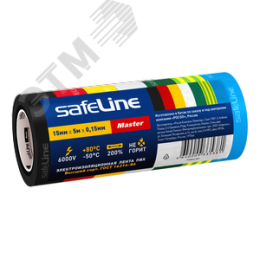 Изолента ПВХ разноцветная 15мм 5м (7цветов)       Safeline