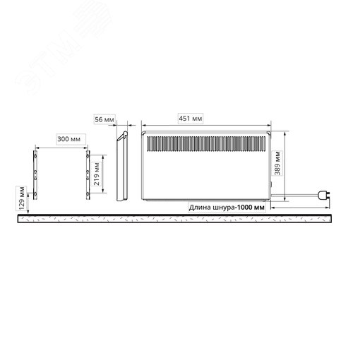 Конвектор электрический Lammitin 500 Вт