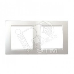 15 Рамка на 2 поста белый