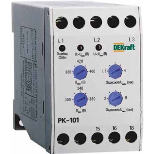 Реле контроля фаз РК-101 380В тип 01