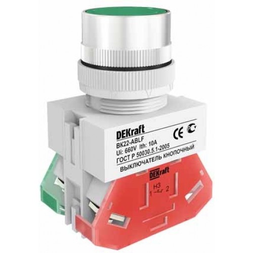 Кнопка зеленая выключения ABLF-22 220В ВK-22