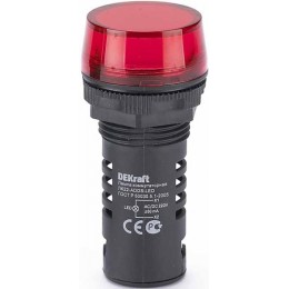Лампа коммутационная ЛК-22 ADDS диам. 22мм LED красная 220В AC/DC