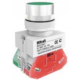 Кнопка зеленая выключения ABLF-22 220В ВK-22