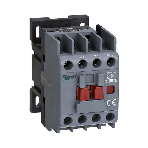 Контактор 12А 230В_АС АС3_ АС4 1НО+1НЗ КМ-102