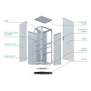Боковая стенка шкафа ВхШ: 2000х400мм, IP55, RAL7035, 2шт DekraftUno