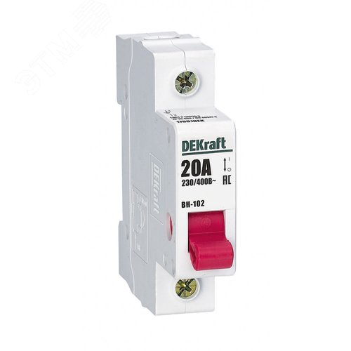 Выключатель нагрузки 1п ВН-102 1п 20А
