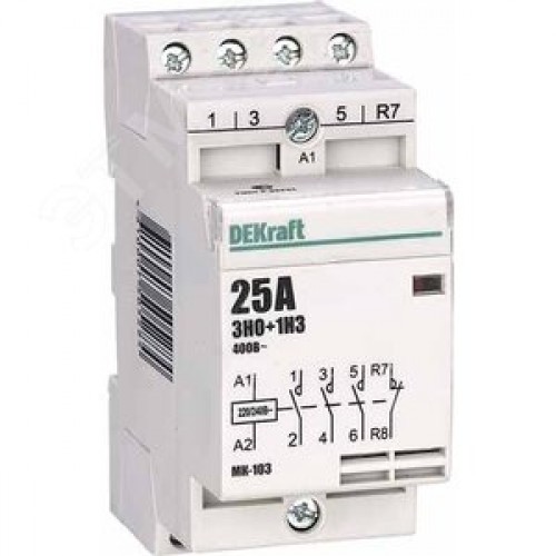 Контактор модульный 3НО+1НЗ 25А 230В МК-103