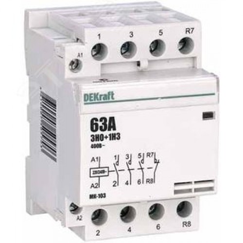 Контактор модульный 3НО+1НЗ 40А 230В МК-103