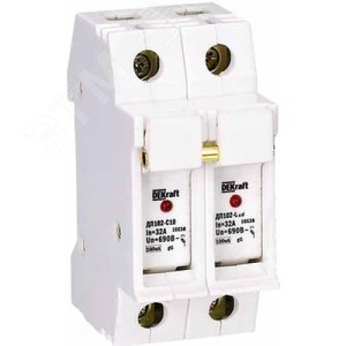 Держатель предохранителя типа C10 со светодиодной индикацией 2п ДП-102