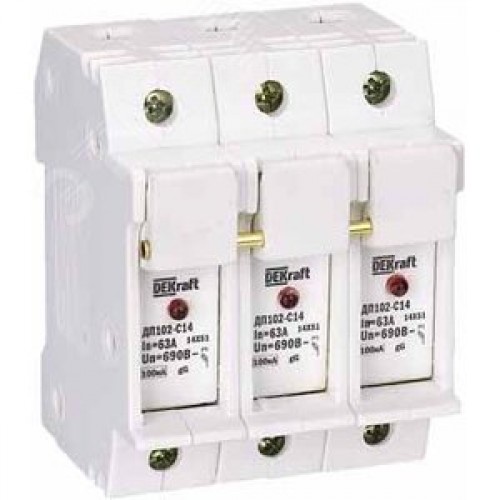 Держатель-предохранитель C14 со светодиодной индикацией 3п ДП-102