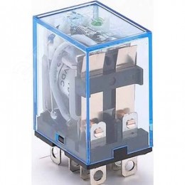 Реле промежуточное 12В AC 2 переключающих контакта 10А ПР-102 с индикацией