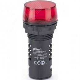 Лампа коммутационная ЛК-22 ADDS диам. 22мм LED красная 220В AC/DC
