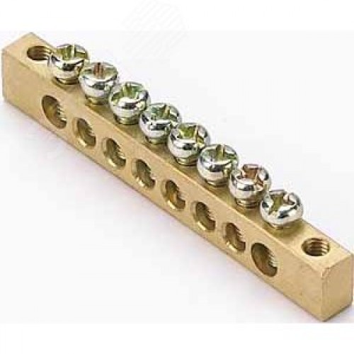 Шина нулевая 6х9 (8групп/край) ШН-102